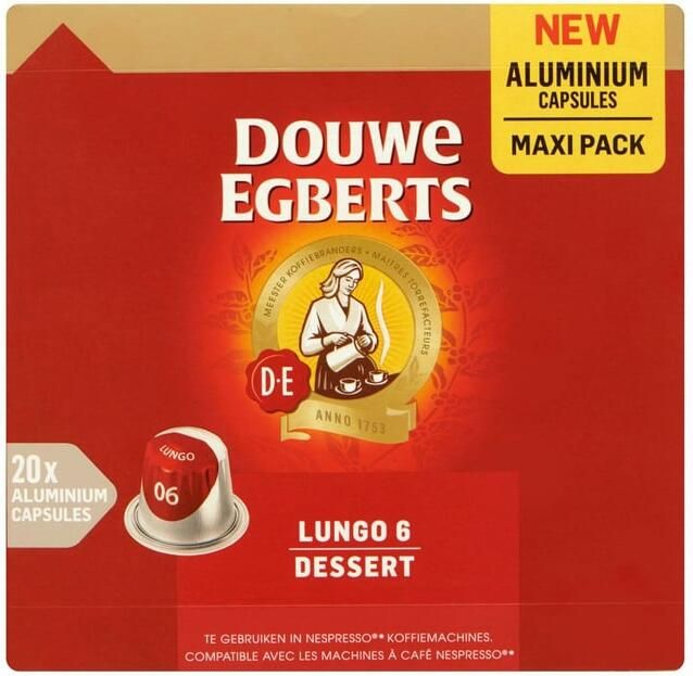 Douwe Egberts Lungo Dessert koffiecapsules pak van 20 stuks - Foto 2