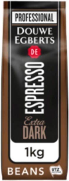 Douwe Egberts Koffie espresso bonen extra dark roast 1000gr
