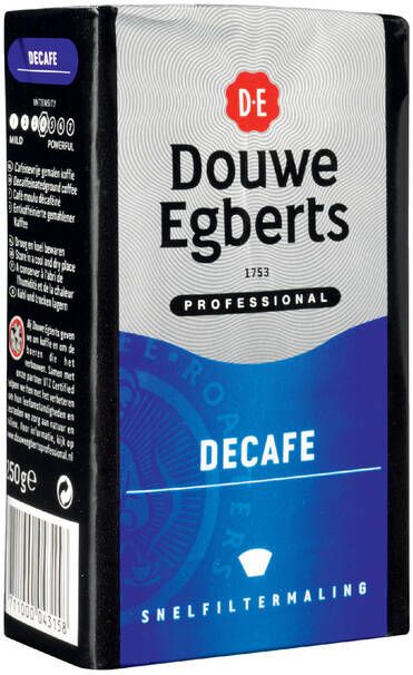 Douwe Egberts Koffie snelfiltermaling Decafe 250 gram - Foto 1