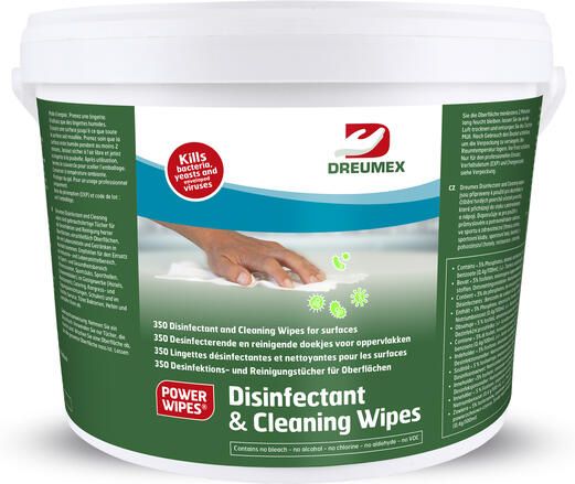 Dreumex Desinfectiedoekjes Disinfectant&Cleaning 350 stuks in dispenseremmer