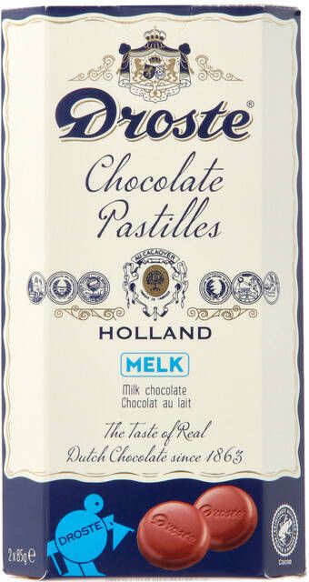 Droste Chocolade duopack pastilles melk 170gr
