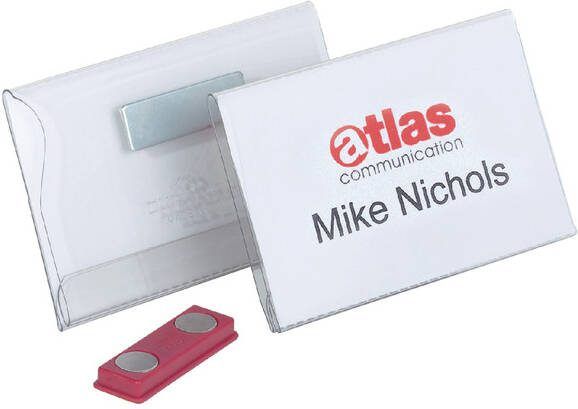 Durable Badge 8117 vlak met magneet 54x90mm