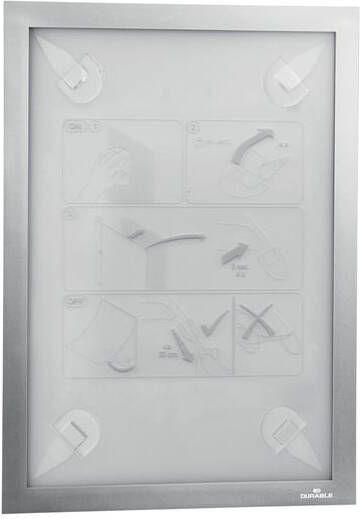 Durable Duraframe Wallpaper zelfklevend kader formaat A4 zilver