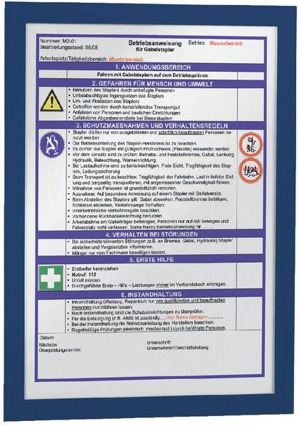 Durable Duraframe infokader A4 formaat Donkerblauw Magnetische sluiting - Foto 3