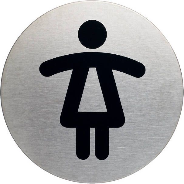 Durable Infobord pictogram 4904 wc dames rond 83Mm