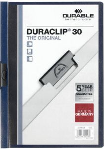 Durable Klemmap Duraclip A4 3mm 30 vellen nachtblauw
