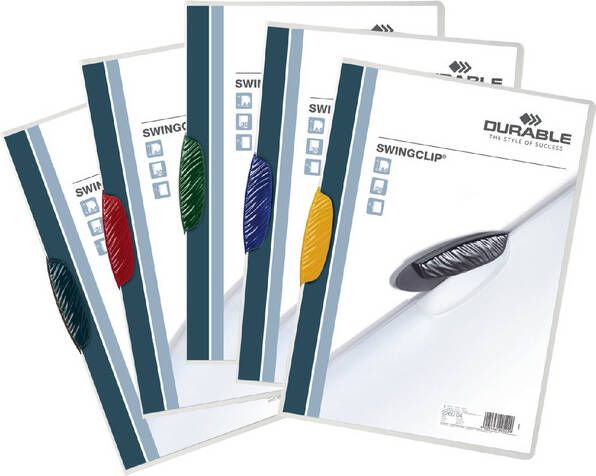 Durable klemmap Swingclip geassorteerde transparante kleuren - Foto 4