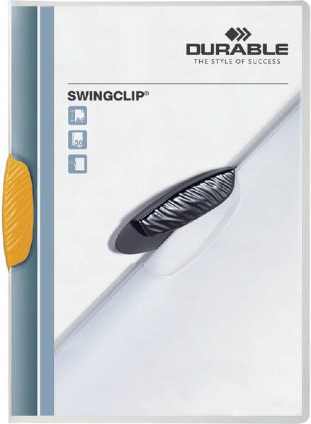 Durable Klemmap Swingclip 30 vellen geel