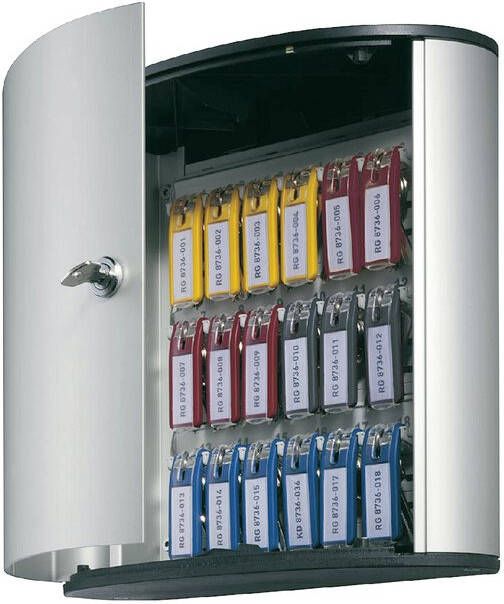 Durable Sleutelkast 1951 aluminium 18haken 302x280x118mm