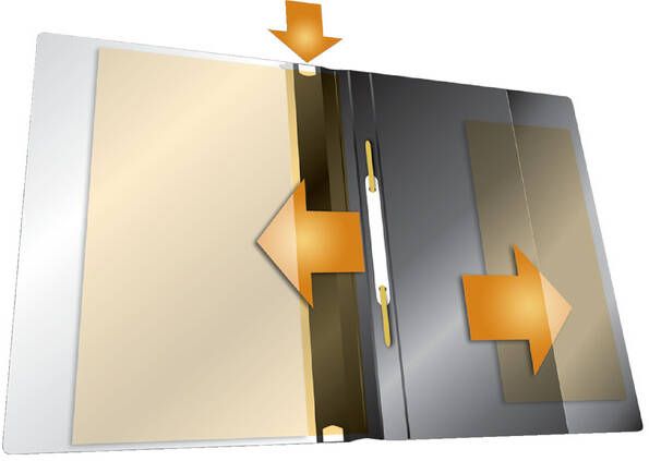 Durable personaliseerbare snelhechtmap Duraplus zwart - Foto 2