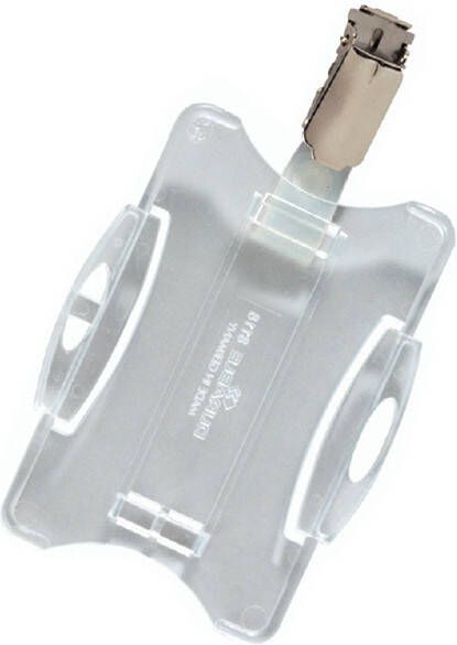 Durable Veiligheidspashouder 8118 open met clip 54x85mm