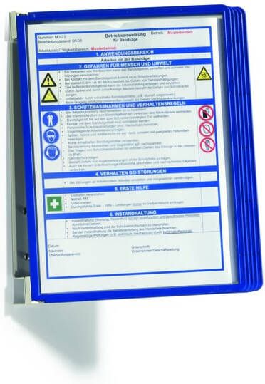 Durable Wandelement Vario Wall met 5-tassen blauw