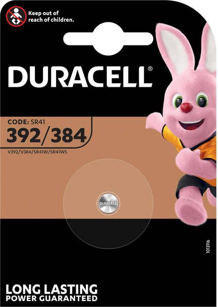 Duracell Batterij knoopcel 1x392 384 alkalineÃƒÆ Ã‹Å“7 9mm 1 5V-45mAh