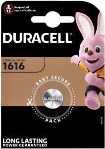 Duracell Batterij knoopcel 1xCR1616 lithiumÃ˜16mm 3V-50mAh