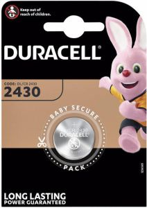 Duracell Batterij knoopcel 1xCR2430 lithiumÃ˜24mm 3V-280mAh