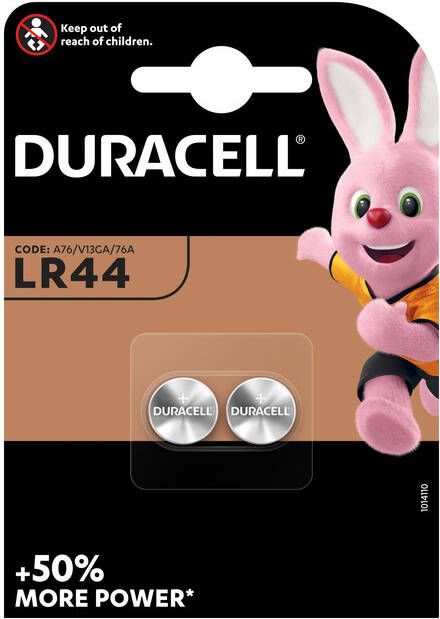 Duracell Batterij knoopcel 2xLR44 alkalineÃƒÆ Ã‹Å“11 6mm 2 stuks