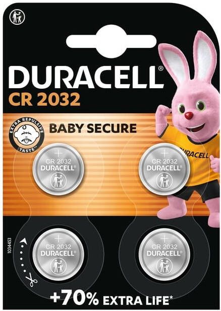Duracell knoopcel Specialty Electronics CR2032 blister van 4 stuks
