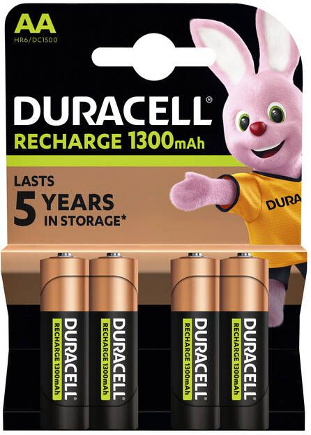 Duracell oplaadbare batterijen Recharge Plus AA blister van 4 stuks
