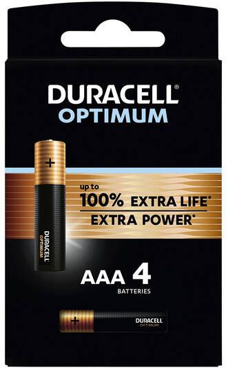 Duracell Batterij Optimum 100% 4xAAA