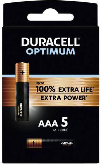 Duracell Batterij Optimum 100% 5xAAA