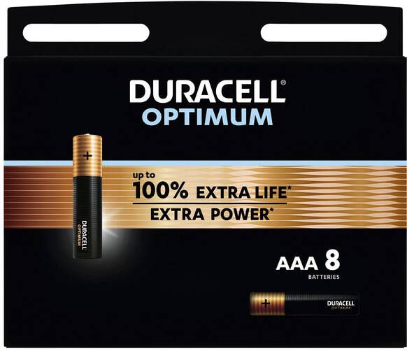 Duracell Batterij Optimum 100% 8xAAA