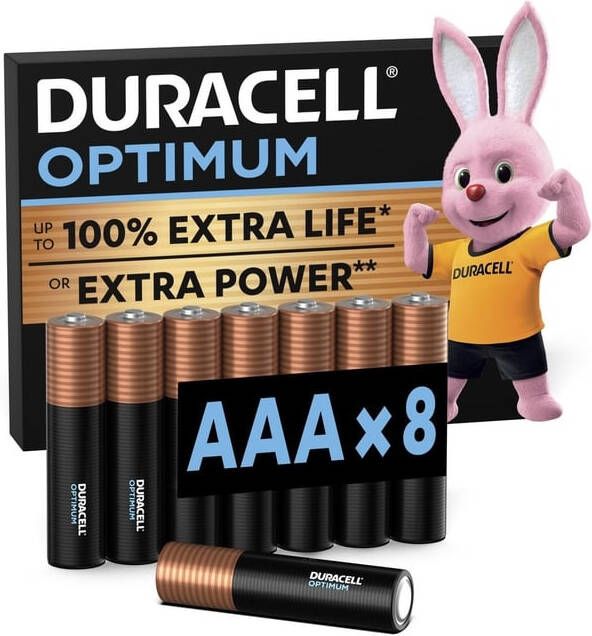 Duracell batterij Optimum AAA blister van 8 stuks