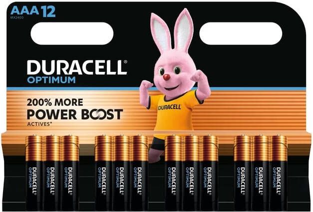 Duracell batterij Optimum AAA blister van 12 stuks