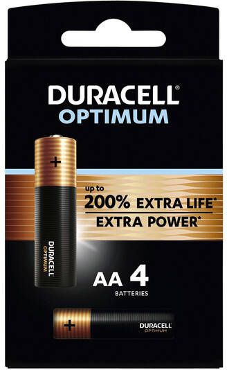 Duracell batterij Optimum AA blister van 4 stuks