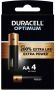 Duracell batterij Optimum AA blister van 4 stuks - Thumbnail 2