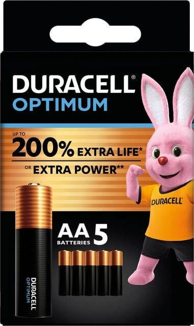 Duracell Batterij Optimum 200% 5xAA