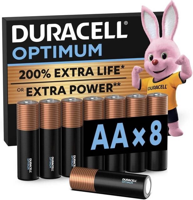 Duracell batterij Optimum AA blister van 8 stuks