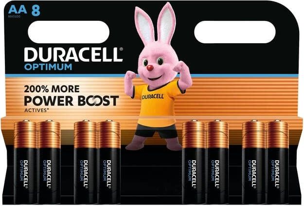 Duracell batterij Optimum AA blister van 8 stuks