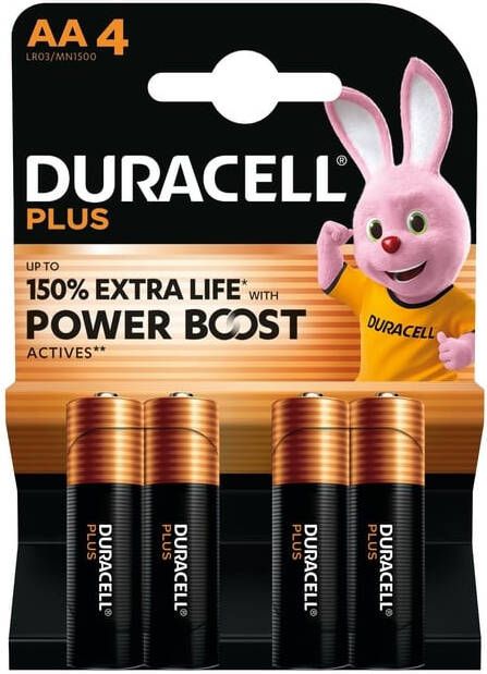 Duracell Batterij Plus Powerboost 4x AA