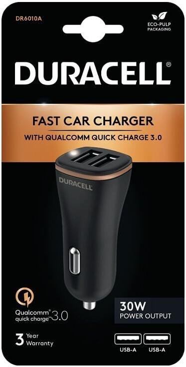 Duracell DR6010A oplader voor mobiele apparatuur Zwart