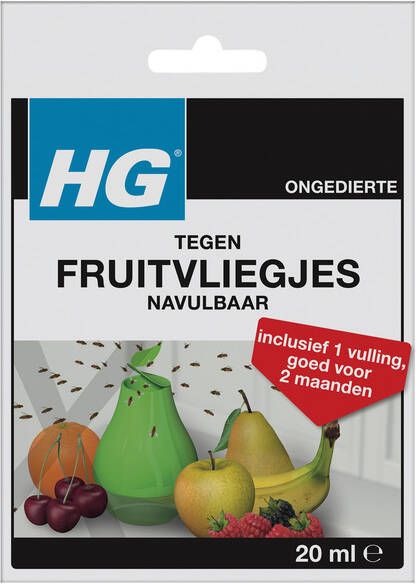 Dutchglobe Fruitvliegjesval HG HGX met 1 navulling 20ml