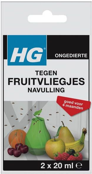 HG Fruitvliegjesval X navulling 2x20ml