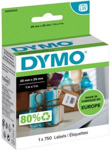Dymo Etiket 11253 labelwriter 25x25mm verwijderbaar 750stuk