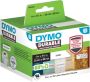 Dymo Etiket LabelWriter industrieel 25x89mm 2 rollen Ã¡ 350 stuks wit - Thumbnail 1