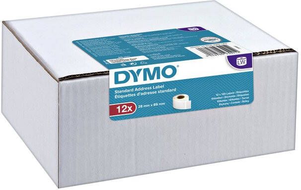 Dymo Etiket labelwriter 19831 28mmx89mm adres doos Ã  12 rol Ã  130 stuks
