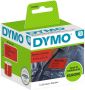 Dymo Etiket labelwriter 2133399 54mmx101mm badge zwart rood rol Ã  220 stuks - Thumbnail 2