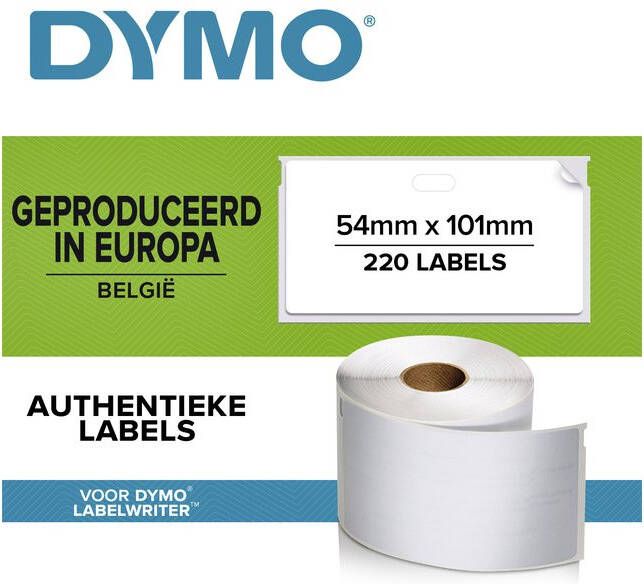 Dymo Etiket 99014 labelwriter 54x101mm adreslabel badge 220stuks