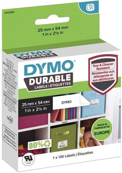 Dymo Etiket LabelWriter industrieel 25x54mm 1 rolá 160 stuks wit