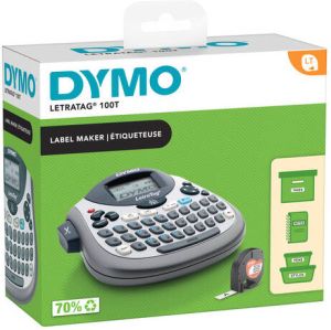 Dymo beletteringsysteem LetraTag LT-100T inclusief 1 LT-tape azerty