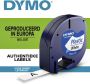 Dymo Labeltape Letratag 91201 plastic 12mm zwart op wit - Thumbnail 2