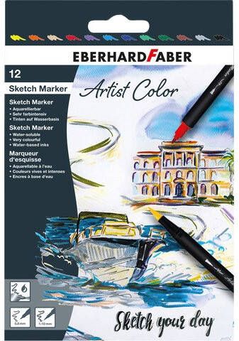 Eberhard Faber Sketch marker 12 stuks assorti kleuren