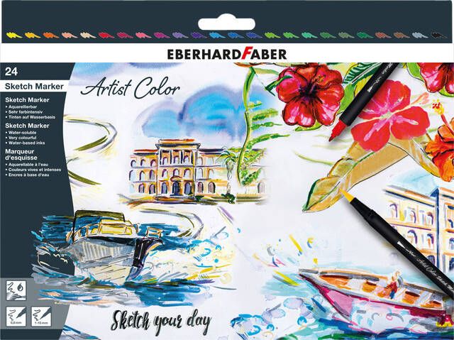 Eberhard Faber Sketch marker 24 stuks assorti kleuren