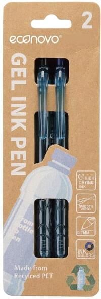 Econovo Gelschrijver 0.7mm blauw en zwart blister Ã  2 stuks - Foto 2
