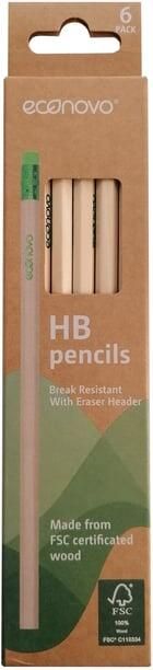 Econovo Potlood HB met gumtop blister Ã  6 stuks - Foto 2