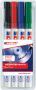 Edding permanent marker CD DVD BD 8400 blister van 4 stuks in geassorteerde kleuren - Thumbnail 2