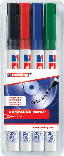 Edding Cd marker 8400 rond assorti 0.5-1.0mm etuiÃƒ 4st